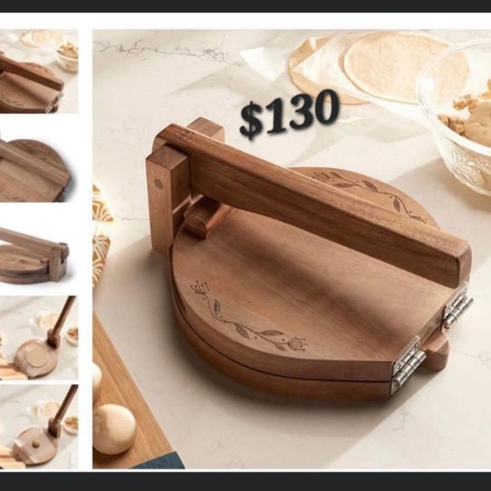 Princess House Wooden Tortilla Press